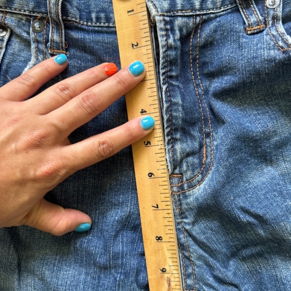 Aeropostale Women’s Skinny Jeans 32x30 – Distressed Ripped Blue Denim – Y2K Grun - Picture 8 of 11